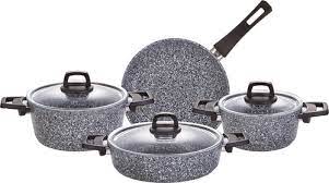 İsviçre'de üretilen granit hammaddesi, tüm dünya'ya karaca markası adı altında satılmaktadır. Karaca Azul Bio Granit 7 Parca Tencere Seti Fiyatlari Ozellikleri Ve Yorumlari En Ucuzu Akakce