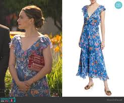 Love S Blue Floral Ruffle Dress On You In 2020 Wrap Dress Floral Dresses Printed Wrap Dresses