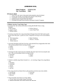 Oleh dosen pendidikan 3 diposting pada 08/01/2021. Soal Sosiologi X 9