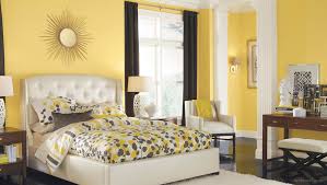 Use a roller to apply the white emulsion to the rest of the walls. Yellow White Bedroom Color Schemes 12