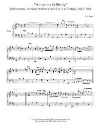 Air On The G String By Bach Advanced Piano Sheet Music