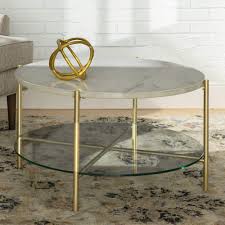 4 out of 5 stars. Walker Edison Blaine Mid Century Modern Marble And Glass Round Coffee Table 32 Inch White Marble And Gold Buy Online In Aruba At Aruba Desertcart Com Productid 80829434