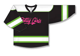 pretty girl hockey jersey college greek