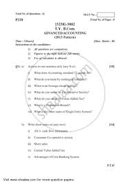 Check spelling or type a new query. Advanced Accounting 2017 2018 Bachelor Of Commerce B Com 3rd Year Tybcom 2013 Pattern Question Paper With Pdf Download Shaalaa Com
