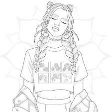 Hot anime girls coloring pages for adults app represents manga coloring pages for grown ups with irresistibly hot anime girls in different poses. Omeletozeu Cute Coloring Pages Fashion Coloring Book Outline Drawings
