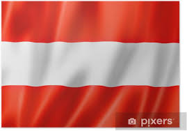 De vlag van oostenrijk, die te zien zijn als de letters op op sommige platformen. Poster Oostenrijkse Vlag Pixers We Leven Om Te Veranderen
