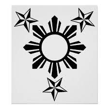 3 Stars And Sun Poster Zazzle Com Filipino Tattoos Traditional Filipino Tattoo Tribal Tattoos