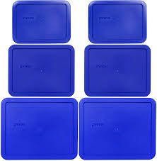 6pc rectangular food storage baking value pack by anchor hocking. Pyrex Blue 6 Cup Rectangular Plastic Cover 7211 Pc 2 Pack Lids Home Kitchen