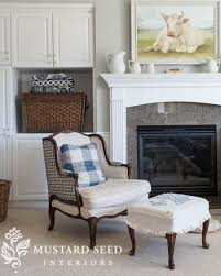 White paint gives this brick fireplace a charming, timeworn look. How To Paint A Granite Fireplace Surround Miss Mustard Seed