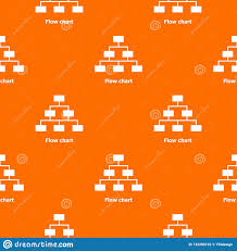 Flow Chart Pattern Vector Orange Stock Vector Illustration