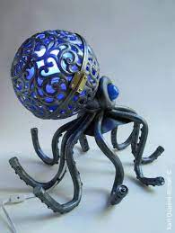 Pin By Casper Larsen On Illumination Steampunk Octopus Octopus Lamp Octopus