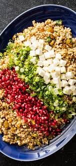 Egyptian Barley Salad We Set Out To Develop A Recipe For A Vibrantly Spiced Pearl Barley Salad With The Barley Salad Recipes Barley Salad Pearl Barley Salad