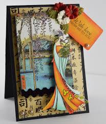 Gini Williams Cagle Designing For Crafter S Companion Kimono Collection Porcelain Stamp Set Spectrum Crafters Companion Cards Asian Cards Crafters Companion