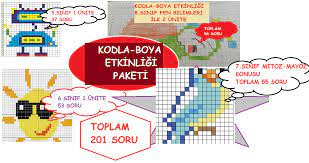 5 6 7 8 sinif fen bilimleri dersi kodla boya etkinligi paketi egitim uygulamalar urunler