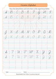 Capital letters a to z. Capital Letters In Cursive Writing Worksheet Suryascursive Com