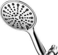 Handheld Shower Head, 6" Chrome Face 6 Spray Setting Shower Head with High  Pressure, Brass Swivel Ball Mount and Extra Long Flexible Stainless Steel  ...