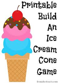 Printable Build An Ice Cream Cone Game Ice Cream Art Ice Cream Crafts Ice Cream Cone Craft