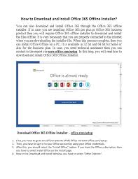 Decide which bit version you need. How To Download And Install Office 365 Offline Installer Pdf Docdroid
