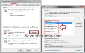 Please review the steps for your specific browser. Internet Explorer Pop Up Blocker Import And Export Settings Windows 7 Help Forums