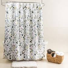 Splash Home Sia Floral Polyester Fabric Shower Curtain 70 X 72 Multi 70 Inches X 72 Inches Fabric Shower Curtains Curtains Floral Shower Curtains