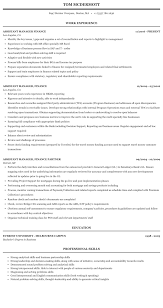 Financial managers work within the public and private sector where they are responsible for providing financial advice and undertaking related accounts administration. Assistant Manager Finance Resume Sample Mintresume