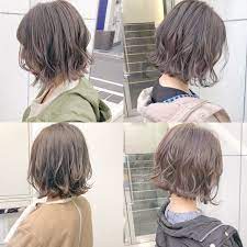 簡単ヘアアレンジ ナチュラル ボブ パーマ chic表参道 ボブ 切りっぱなしボブ専門 表参道 永田邦彦 461802 hair ボブパーマ ナチュラルボブ 簡単 ヘアアレンジ