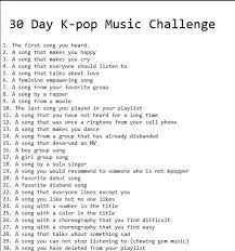 30 Day Kpop Music Challenge Challenge Day Kpop Music Music Challenge 30 Day Music Challenge 30 Day Challenge Journal