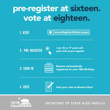 We've created an infographic a complete table of state and territory deadlines for registering to vote, requesting a ballot and ballot return dates, along with shortlinks to the federal. High School And Youth Initiatives California Secretary Of State