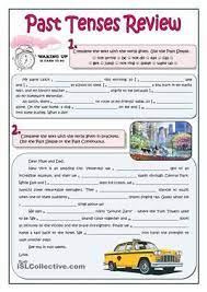 past tenses review past tense tenses english grammar worksheets