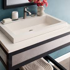 Choose a concrete trough bathroom sink and you'll have a piece of art. Native Trails Nsl3019 Nativestone Trough Bathroom Sink Qualitybath Com