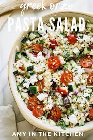 Greek Orzo Salad Recipe Greek Orzo Salad Healthy Recipes Orzo Salad