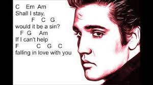 (now and then there's) a fool such as i. Can T Help Falling In Love Chords And Lyrics By Elvis Presley Youtube