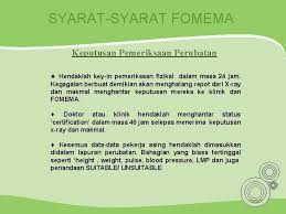 Persoalannya apakah kehadiran tanda tangan atau cap jari pesakit di dalam borang keizinan merupakan keterangan konklusif bahawa pesakit telah diberi semua. Fomema Medical Checkup Prosedur Pemeriksaan Kesihatan Ke Atas
