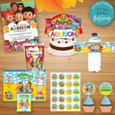 Cocomelon Birthday Party Supplies Set Templates Printable Diy Bobotemp