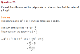 Polynomials Class 10 Extra Questions Maths Chapter 2 Learn Cbse In 2020 Polynomials Maths Algebra Formulas Maths Ncert Solutions