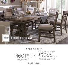 Our dining room sets are a great way to enjoy quality time with family and friends in a relaxed and stylish way. Holiday Prep With Our Best Selling Charthouse Dining Collection Value City Furniture Email Archive