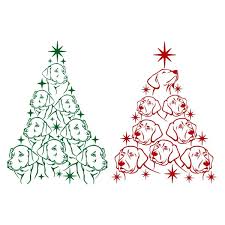 Dog Labrador Christmas Tree Svg Cuttable Design Christmas Tree And Dogs Christmas Dog Christmas Svg Files Free