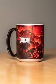 Heat change cup can be used to carry any liquid the user desires such as tea, coffee, water, or juices, and some even come with features to keep the beverage at the desired. Doom Heat Changing Mug Official Bethesda Gear Store