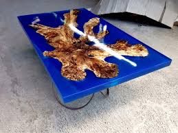 Table Blue Of Root Mixing Resin Epoxyresintables Resin Furniture Resin Table Resin Countertops