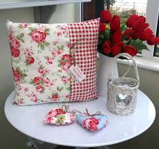 Shabby Chic Cushion Cover In Cath Kidston Ikea Rosali Cotton Fabric Blue White Ebay Shabby Chic Cushions Shabby Chic Fabric Chic Pillows