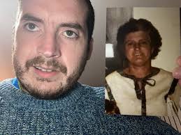 Irish great grandmother and son photo