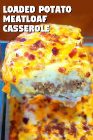 Ground Beef Casserole Recipe Loaded With Mashed Potatoes Cheese And Bacon This Easy M Ground Beef Casserole Recipes Beef Casserole Recipes Meatloaf Casserole