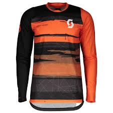 Scott Trail Jersey Long Sleeve Trail Progressive Black Exotic Orange