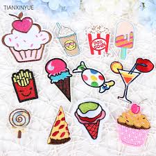  12 Kinds Lot Cartoon Food Patches Diy Clothing Patch Affixed Decorative Sewing Accessories Hat Clothes Free Shipping Food Patches Clothing Patchespatches Diy Aliexpress