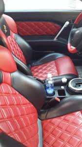 Hyundai Tiburon Tuscani Red And Black Custom Interior Diamond Stitch Seats And Door Panels Truck Interior Hyundai Tiburon Car Seats