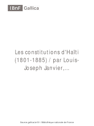 Les Constitutions D Haiti 1801 1885 Par Louis Joseph Janvier Haiti France