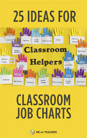Use classroom jobs in your class to build a sense of community and give students some responsibility. 34 Classroom Jobs Ideas Classroom Jobs Classroom Job Chart