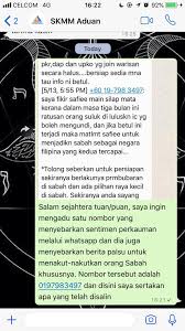 We also recommend spy whatsapp. Terry Solle Sudar On Twitter Ngam Bro Rt Rahzamdy Linaklasik Terrysolle Aku Report Melalui Whatsapp Skmm Aduan Nombor Dia 60 16 220 6262 Https T Co U3jxsy4tem