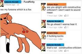 Just A Bit Of Constructive Criticism