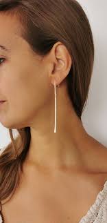 FAE// Shimmer Stick Earrings • Hammered Bar Earrings • Long Thin Line  Earrings • 14K Gold • Sterling • Rose Gold • Delicate Minimal Earrings